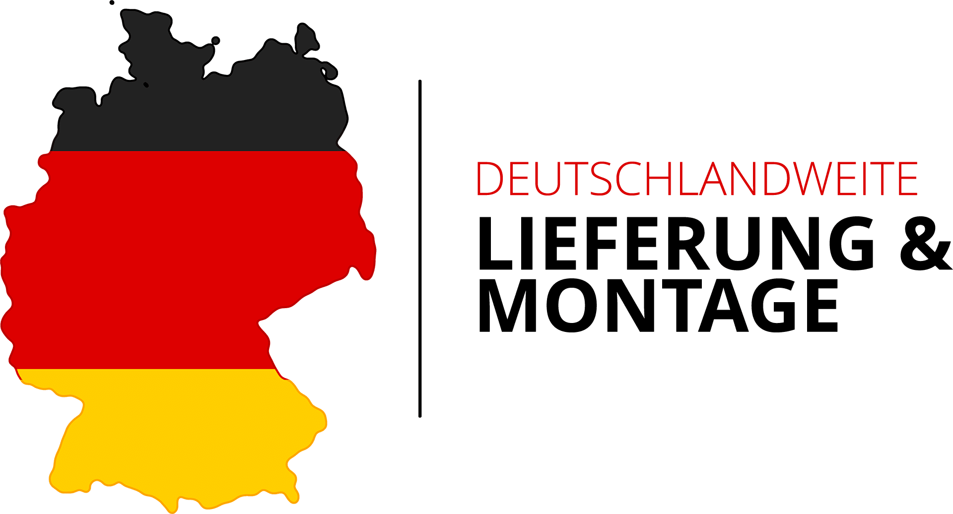 deutschlandweite Lieferung und Montage für Zäune aus Polen - Grafik mit Deutschlandkarte